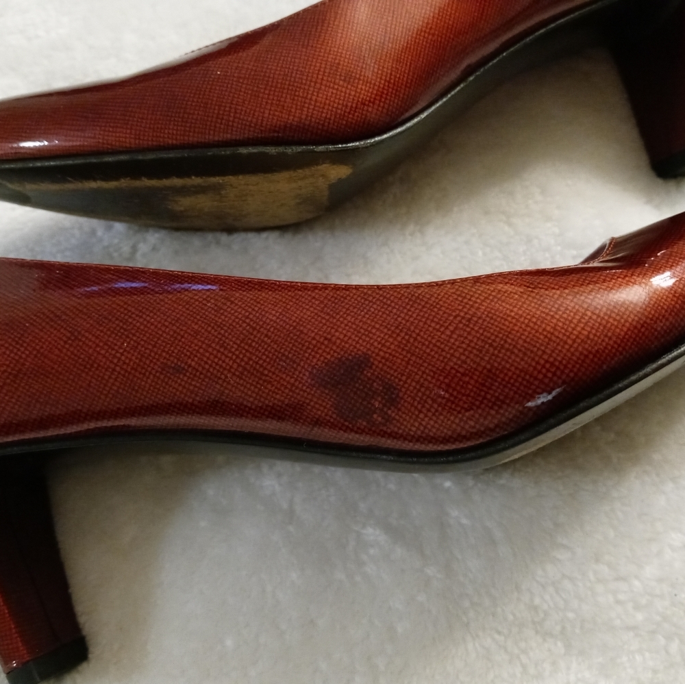 Stuart Weitzman Ruby Red Patent Pointy Heels - image 4